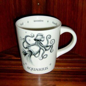William Sonoma Rory Dobner Zodiac AQUARIUS Coffee Mug, NWOT
